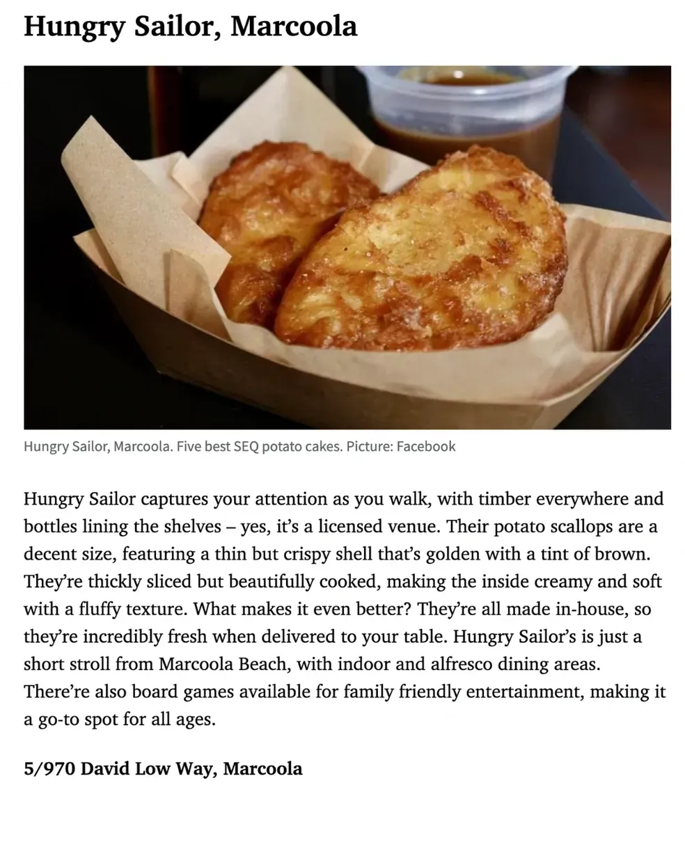Hungry Sailor Fish & Chips Marcoola
